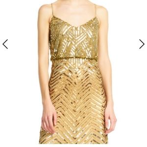 Adrianna Papell Blouson Sequin Dress